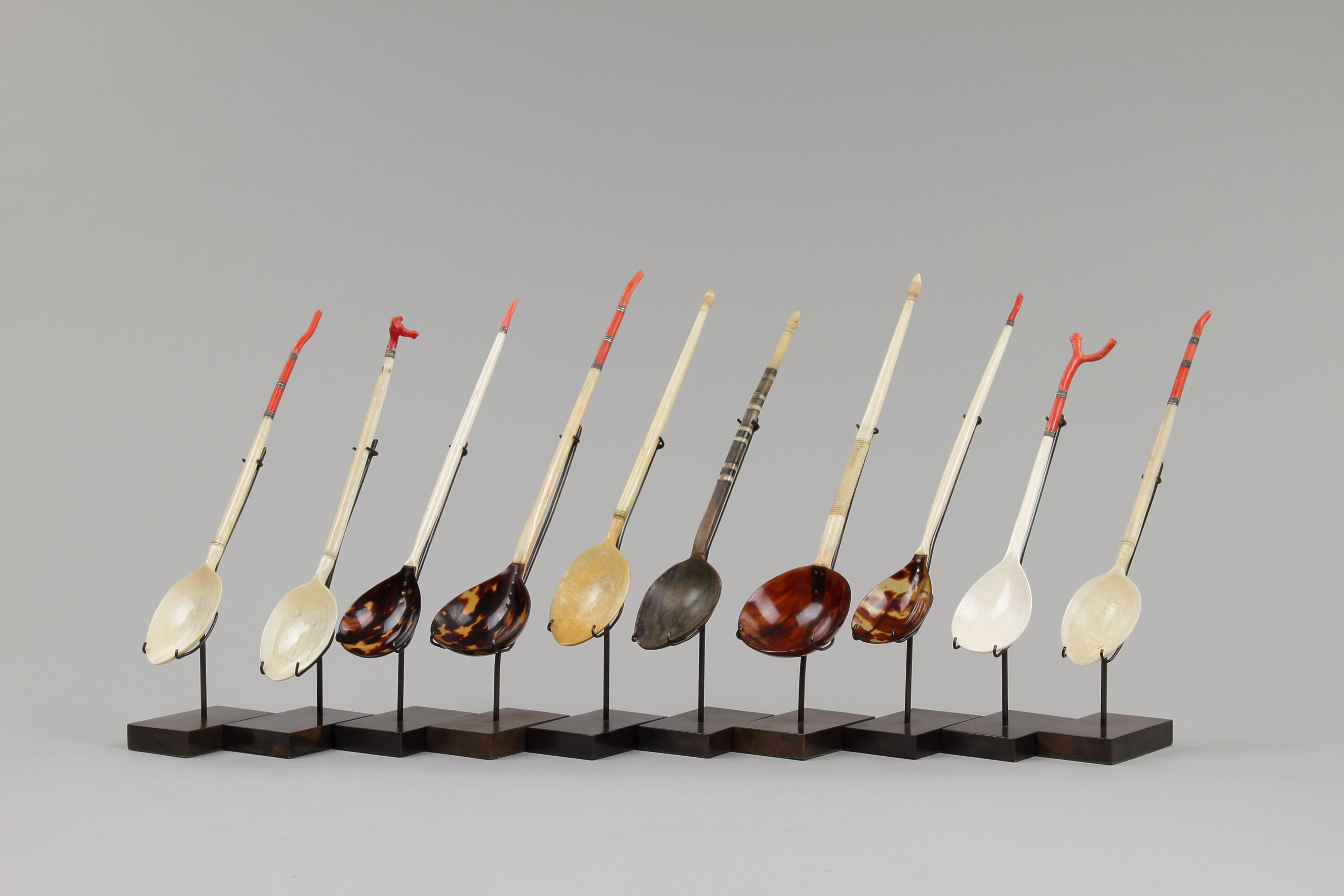 Fine Collection of Ten Ottoman Turkish Sherbet Spoons